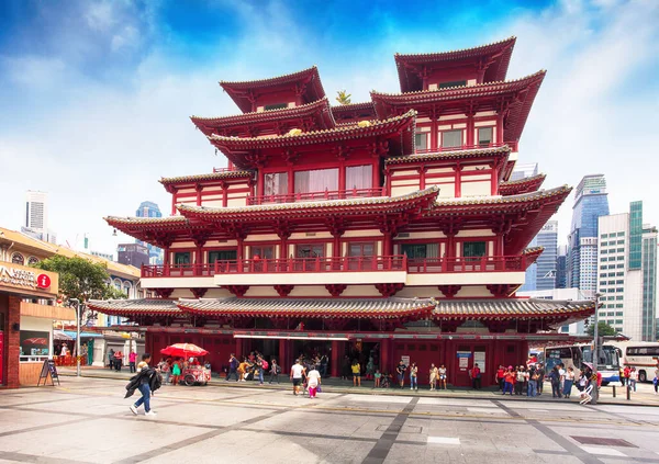 Сінгапур Жовтня 2019 Buddha Tooth Relic Temple Розташований Китайському Місті — стокове фото