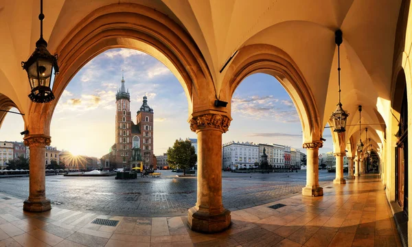 Krakow Vid Soluppgången Polen — Stockfoto