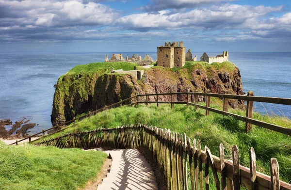 Středověká Pevnost Dunnottar Castle Zničený Středověký Aberdeenshire Stonehaven Severovýchodě Skotska — Stock fotografie