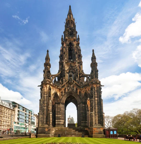 Памятник Скотту Эдинбурге Шотландия Великобритания — стоковое фото