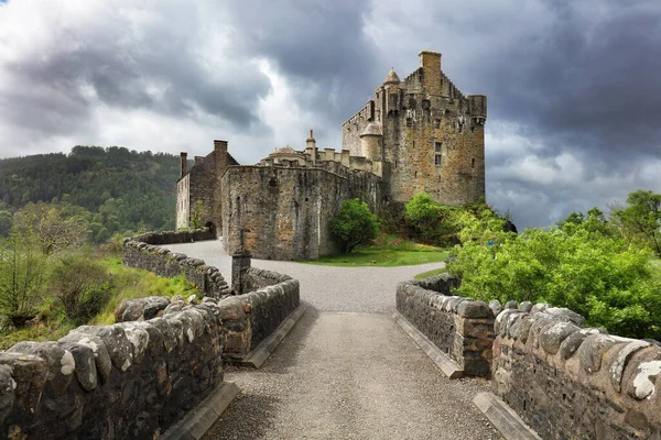 Vista Panoramica Del Castello Eilean Donan Highland Scozia — Foto Stock