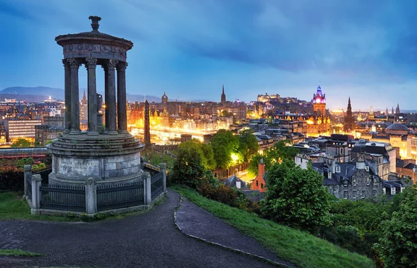 Edinburgh City Calton Hill Night Szkocja — Zdjęcie stockowe