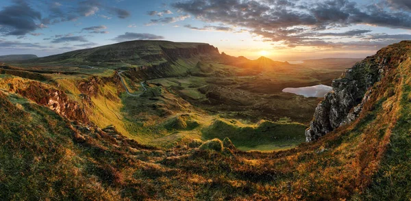 Skottland Landskap Mountain Panorama Quiraing Isle Skye Skottland Storbritannien — Stockfoto