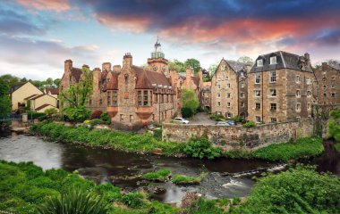 Edinburgh - Dekan Köyü dramatik gündoğumunda, İskoçya