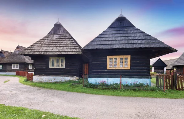 Old Houses Village Podbiel Orava Slovakia — Zdjęcie stockowe