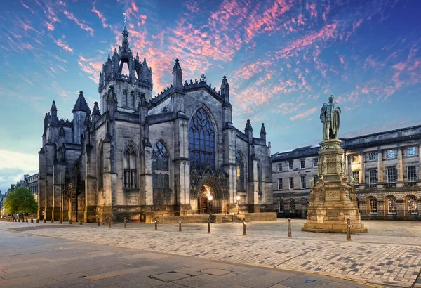 Edinburgh Giles Cathedral Sunrise Scotland — Zdjęcie stockowe