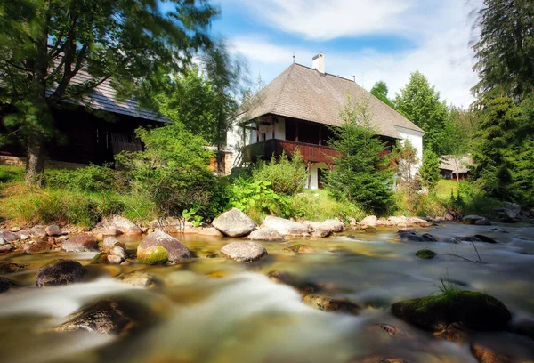 Buildings Folk Architecture Natural Environment Orava Village Museum — 스톡 사진