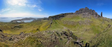 Yaşlı adam Storr kaya oluşumu, Isle of Skye, İskoçya.