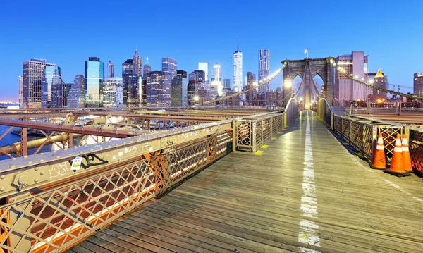 New York Brooklyn Bridge Nigth Estados Unidos — Foto de Stock