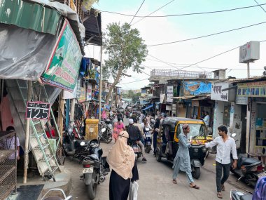 Mumbai,India-07-29-2022: crowd gathering againg as normal after long lockdown period in slums of Narayan Nagar in Gatkopar