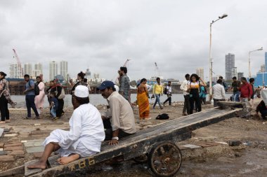 Mumbai,India-07-30-2022: crowd of people gathering again at Hajiali after 2 years of strick lockdown due to covid