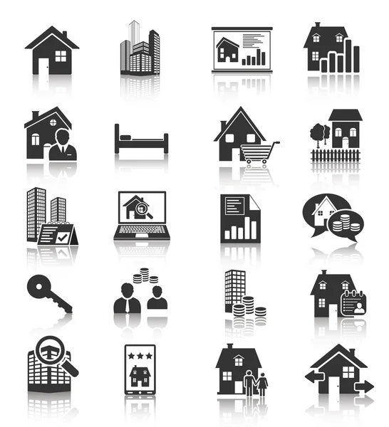 Real Estate Icons — Stock Vector