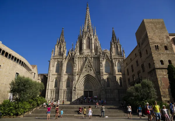 Kathedraal van Barcelona Rechtenvrije Stockfoto's