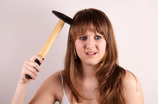 Gehämmerter Teenager — Stockfoto