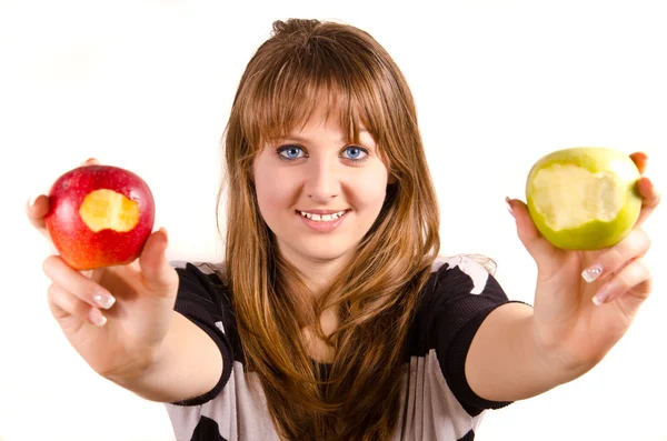 Red apple and green apple — Stock Photo, Image