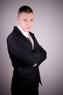 Kendine güvenen işadamı portresi