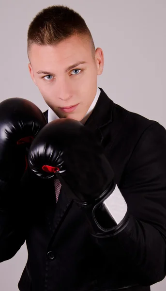 Suit boxing — Stock Photo, Image