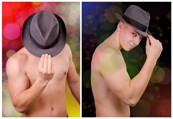 Young man with hat — Stock Photo, Image