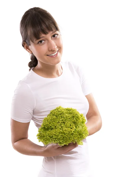 Woman with vegetables — Stock Photo, Image