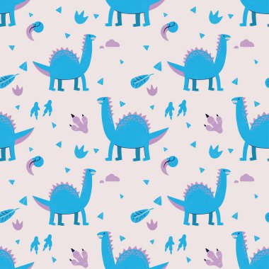 Çocuklar için renksiz dinazor deseni