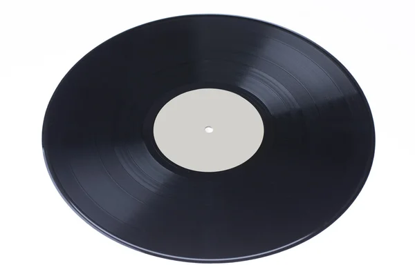 Starý rekord vinyl izolované na bílém pozadí s ořezovou cestou — Stock fotografie