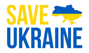 Ukrayna için dua et. Ukrayna 'yı kurtar. 2022 Rus İstilası Ukrayna Vektör İllüzyonu