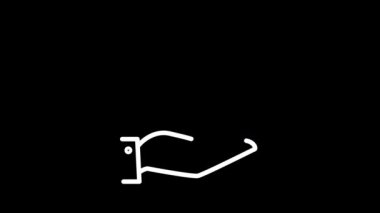 Alfa kanallı animasyon finans simgesi. Şeffaf arka plan. İnternet sitesi için çizgi iş illüstrasyonu, bilgi grafikleri, sunum. Ödeme, bankacılık, yönetim işlemleriyle ilgili grafiksel unsurlar. Dinamik, basit minimalist tasarım