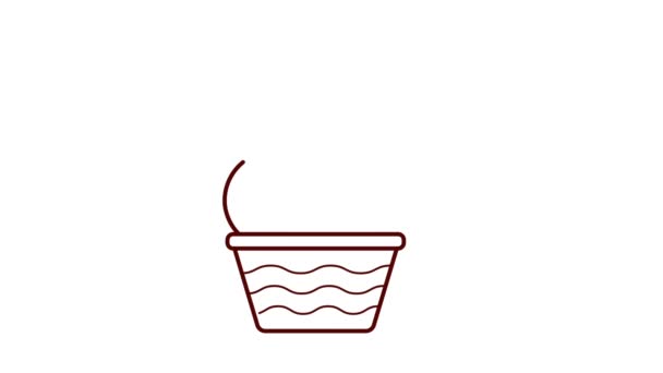 Dondurmalı Animasyon Logo Için Yiyecek Ikonu Tatil Parti Için Tatlı — Stok video