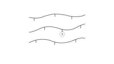 Çelenklerle dolu neşeli bir arka plan, parlak ampuller. Hareket eğilimli grafikler. Parlak daireli video. Modern web tasarımı, web siteleri, sosyal ağlar için animasyon. Dinamik, basit minimalist tasarım. Grafik ögeleri.