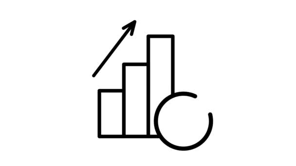 Icono Negocio Animado Ilustración Línea Con Marca Verificación Elemento Gráfico — Vídeos de Stock