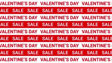 Sevgililer Günü indirimli reklam animasyonu. Mevsimlik ve tatil satışları için metin afişi. Kitnetik tipografi. Modern, dinamik tasarım mağaza ya da online alışveriş için. Web sitesi başlığı