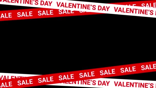 Valentijnsdag Verkoop Reclame Animatie Tekstbanner Voor Seizoens Vakantieverkoop Kitnetische Typografie — Stockvideo