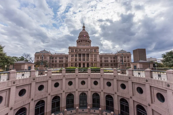 Texas State Capital Building Dans Une Journée Nuageuse Austin — Photo