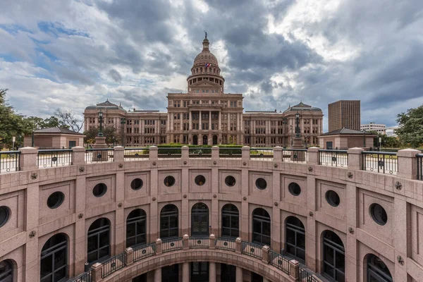 Texas State Capital Building Cloudy Day Austin — Stock fotografie