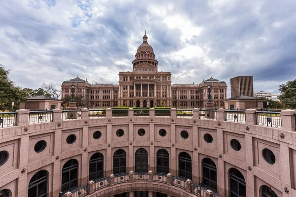 Texas Capital Estado Edifício Dia Nublado Austin — Fotografia de Stock
