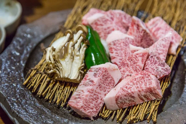 Japonez Teppanyaki Saga Carne Vită Friptură — Fotografie, imagine de stoc