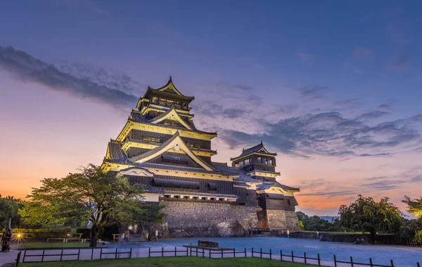 Beautiful Sunset Kumamoto Castle Japan Royalty Free Stock Photos