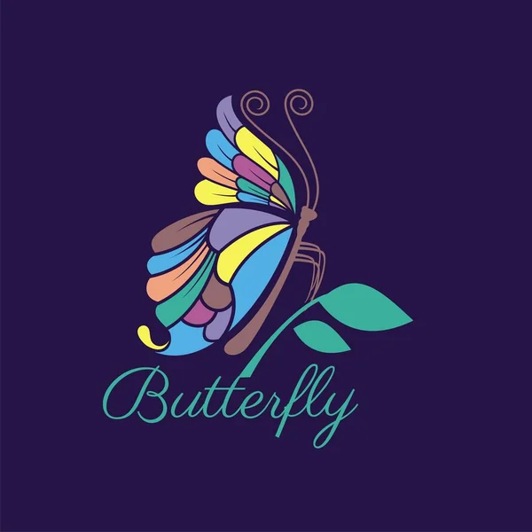 Butterfly Vector Illustration Colorful Design — Stock Vector