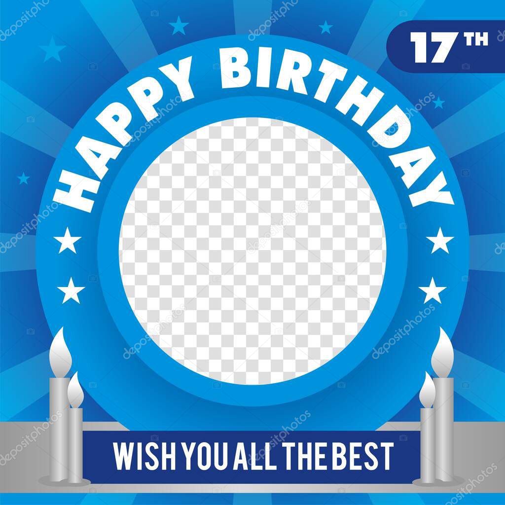 Birthday greeting vector template design