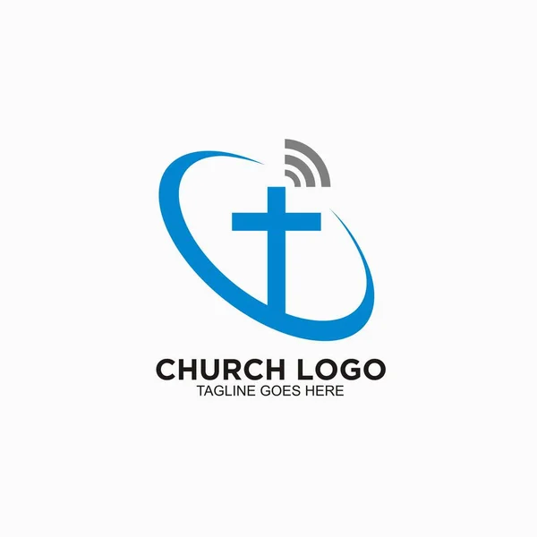 Ícone Vetorial Design Logotipo Cruzado Com Wifi Conceito Online — Vetor de Stock