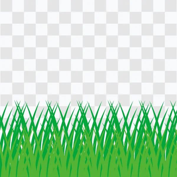 Green Grass Vector Transparent Background Nature Plant Vector Design Template — 图库矢量图片