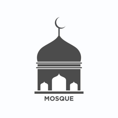 Cami logosu vektör tasarım şablonu. İslam sembolü veya ikon temiz tasarım Müslümanı 