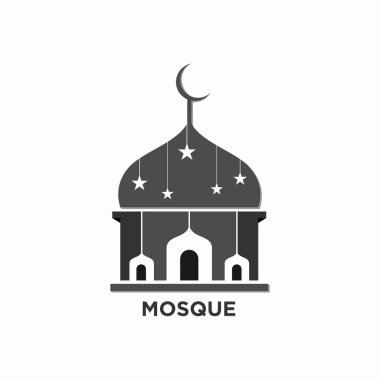 Cami logosu vektör tasarım şablonu. İslam sembolü veya ikon temiz tasarım Müslümanı