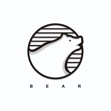 İş dünyası için ayı logosu tasarımı kavramı