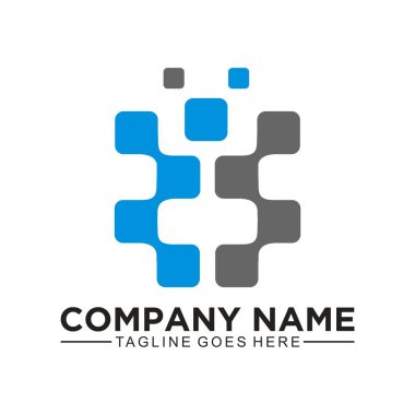 Teknoloji konsepti için soyut logo