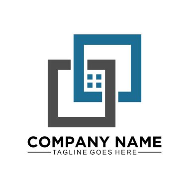 Otobüs şirketleri için ev veya soyut logo şablonu