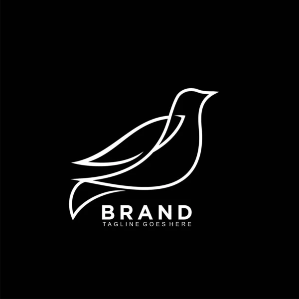 Bird Logo Simple Clean Design Brand — 스톡 벡터