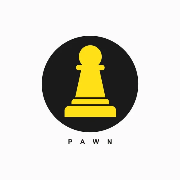 Pawn Simple Logo Vector Icon Design — Stock Vector