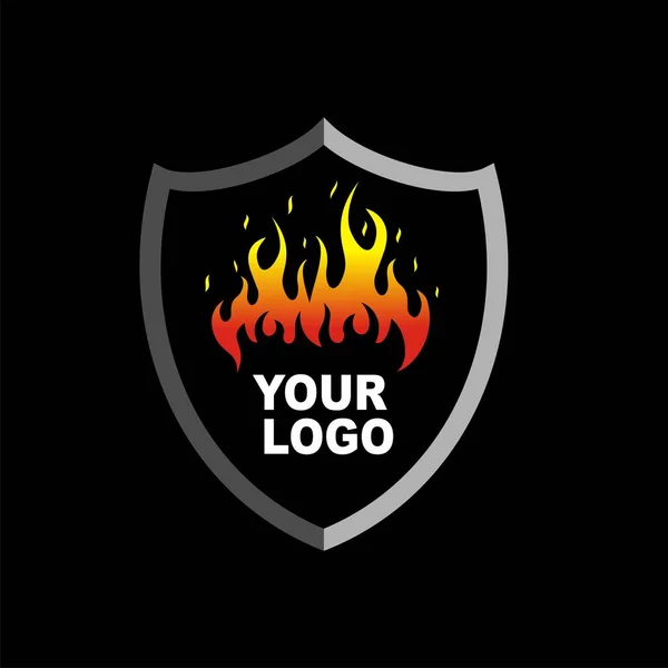 Шаблон Логотипа Огненным Вектором — стоковый вектор