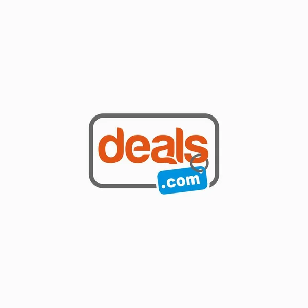 Deal Dot Com Name Only Logo Web Business — Vetor de Stock